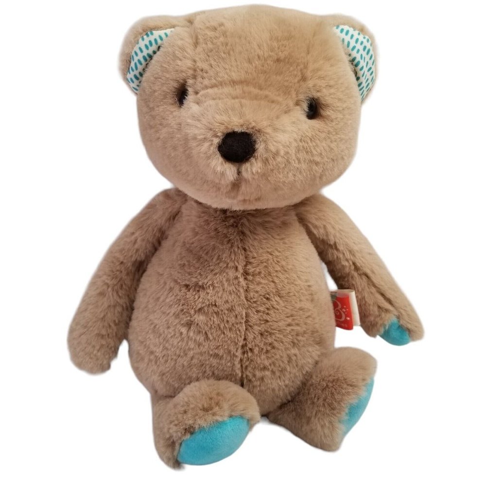 B Softies Cara Mellow Happy Hues Teddy Bear Soft Plush Blue Paws Battat Stuffed